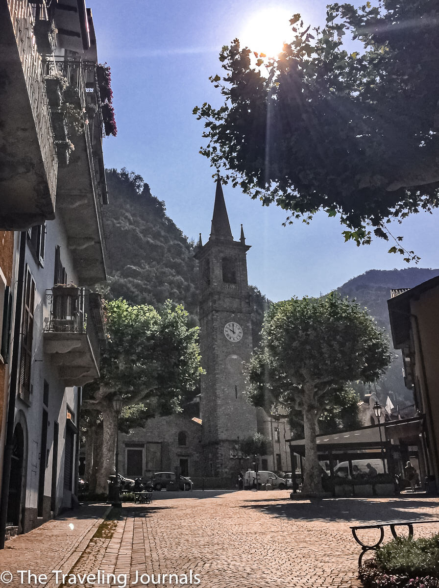 Church of San Giorgio in Varenna, Lake Como,Iglesia de San Giorgio en Varenna