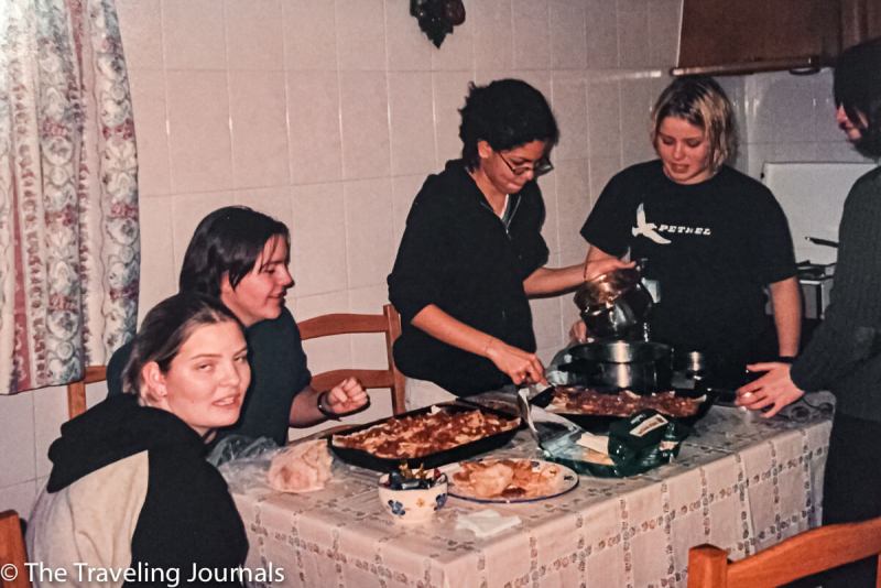 New Year's eve 99/2000, exchange year memories, living abroad, living in portugal, cooking for the first time, international friends, first time cooking, friendships