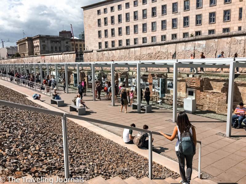 historical buildings in berlin, edificios historicos de berlin, berlin, alemania, germany, checkpoint charlie, control de paso charlie, charlie, berlin wall, muralla de berlin, berlin border, east berlin, west berlin, democratic west, usa, american sector, sector americano, barrera, german history, world war II, segunda guerra mundial, el holocausto, the holocaust, topography of terror, topografia de terror, museo al aire libre, open air museum