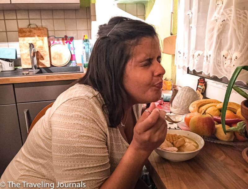 friendship, sister, amiga, Hermana, familia, high school friend, amiga del cole, girls smiling, reencuentro, reconnecting, longtime dinner, farewell, home cooked meal in germany, alemania, dominican republic, santo domingo, summer in Haßloch, rhineland, Reinaina, dominicana, backpacker in germany, first time in germany, primera vez en alemania, mochilera en alemania, solo traveler, female solo travel, kids, children, smile, families, memories, recuerdos, 2016, sancocho en alemania, sancocho, sancocho in germany, my first sancocho, first sancocho I ever made, corn, maiz, pollo, platano, yuca, caldo, stock, vegetables, vegetales